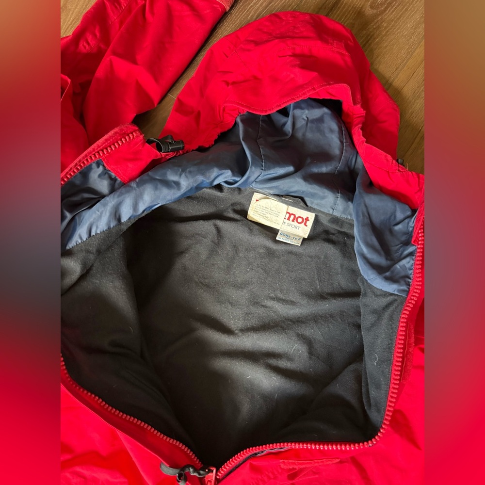 Vintage Marmot Men’s Gore-Tex Shell Jacket Sz L Red - Picture 10 of 10
